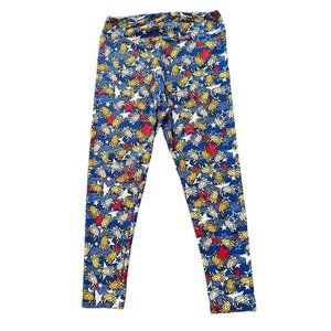 One Size LulaRoe Stretch Womens Pants Eagles Stars 28" Inseam